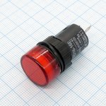 Лампа AD16-16R 12v, (красная), Лампа индикаторная светодиодная