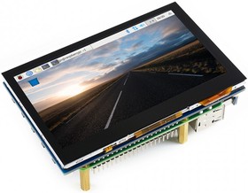 Фото 1/4 4.3inch HDMI LCD (B), IPS дисплей 800×480px с емкостной сенсорной панелью для мини-PC