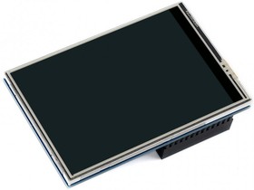 Фото 1/2 3.5inch RPi LCD (C), TFT дисплей 320×480px с резистивной сенсорной панелью для Raspberry Pi, SPI 125МГц