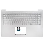 Клавиатура (топ-панель) для ноутбука Asus N501JW серебристая с серебристым ...