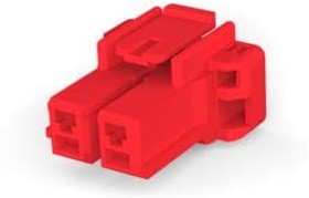 1-1376388-2, Power to the Board 5MM POWER KEY 2P PLUG HSG RED
