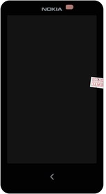 Фото 1/4 Дисплей для Nokia X (RM-980) с тачскрином, 1-я категория (черный)