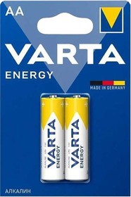 Фото 1/2 Батарейка Varta ENERGY LR6 AA BL2 Alkaline 1.5V (4106) (2/40/200) (2 шт.)