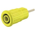 4 mm socket, round plug connection, mounting Ø 12.2 mm, CAT III, yellow, 23.3130-24