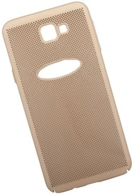 Защитная крышка для Samsung J5 Prime "LP" Сетка Soft Touch (золотая) европакет
