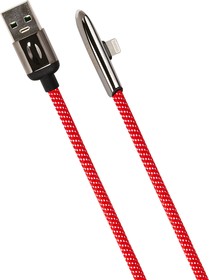 Фото 1/4 Дата-Кабель USAMS-U34 USB - Lightning с индикатором, боковой, красный (SJ362USB02)