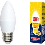 Светодиодная лампа LED-C37-11W/WW/E27/FR/NR. Форма свеча, матовая. UL-00003815