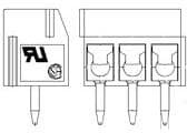 Фото 1/2 1776275-3, Fixed Terminal Blocks 3 POS SIDE ENT 3.5MM