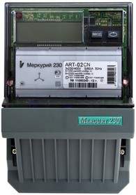 Счетчик электроэнергии Меркурий 230 АRT-02 СN трехфазный многотарифный, 10(100), класс точности 1.0/2.0, Щ, ЖКИ, CAN/RS485, 2 тарифа МСК