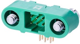 Фото 1/2 G125-MH10605M3P, Pin Header, Black / Green, Wire-to-Board, 1.25 мм, 2 ряд(-ов), 6 контакт(-ов)