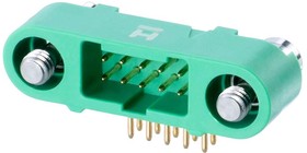 Фото 1/2 G125-MH11005M3P, Pin Header, Black / Green, Wire-to-Board, 1.25 мм, 2 ряд(-ов), 10 контакт(-ов)