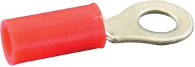 Фото 1/4 151730, Клемма с кольцевым наконечником, M5, 16 AWG, 1.31 мм², PIDG, Красный