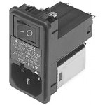 06NB3S, AC Power Entry Modules IEC Filter, Compact, 115/250VAC, 6A ...