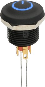 IXP5W02BRXN9, IX Series Illuminated Illuminated Push Button Switch, Momentary, Panel Mount, 12mm Cutout, NC/NO, Blue LED, 28V