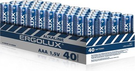 Фото 1/3 14672, Батарейка Ergolux Alkaline BOX40 LR03 (ПРОМО, LR03 BOX40, 1.5В) 40шт/уп