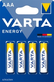 Фото 1/3 Батарейка Varta ENERGY LR03 AAA BL4 Alkaline 1.5V (4103) (4/40/200)