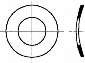 Фото 1/2 B4/BN797, Шайба, пружинная,изогнутая, M4, D=8мм, h=0,8мм, пружинная сталь