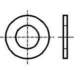 B5/BN1074, Шайба, круглая, M5, D=10мм, h=1мм, полиамид, DIN: 125A, BN: 1074