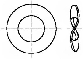 B3.5/BN678, Шайба, волнистая,пружинная, M3,5, D=8мм, h=0,9мм, DIN: 137B, BN: 678