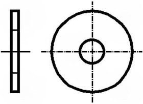 K4.3/D9021-A4, Шайба, круглая, M4, D=12мм, h=1мм, кислотостойкая сталь А4