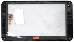 Фото 1/2 Сенсорное стекло (тачскрин) для ZTE V9 черное с рамкой
