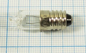 Лампа накаливания, напряжение 2.8 В , цоколь E10, мощность 2.4 Вт, 850 мА, 10x30 мм, криптоновая, FLA4