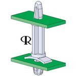 LCBSM-3-01, Assembly stud; polyamide; L: 4.8mm; latch/latch; O2: 3.18mm