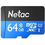Носитель информации Netac P500 Standard 64GB MicroSDXC U1/C10 up to 90MB/s ...