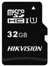 Фото 1/6 Карта памяти microSDHC UHS-I U1 Hikvision 32 ГБ, 92 МБ/с, Class 10, HS-TF-C1(STD) /32G/Adapter, 1 шт., переходник SD