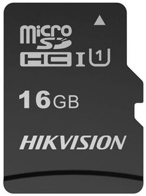 Фото 1/6 Карта памяти microSDHC UHS-I U1 Hikvision 16 ГБ, 92 МБ/с, Class 10, HS-TF-C1(STD) /16G/Adapter, 1 шт., переходник SD