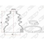 BKFD-018, Пыльник шруса внутренний FR NISSAN NOTE E11 (2 хомута. резина)