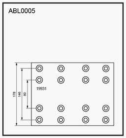 ABL0005, Накладки тормозные,комплект STD / WVA (19931) HCV