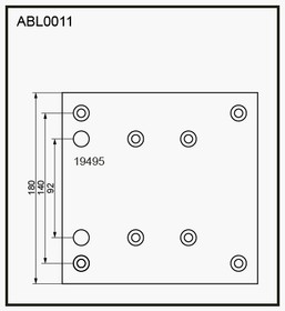 ABL0011, Накладки тормозные,комплект STD / WVA (19495) HCV