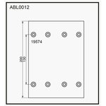 ABL0012, Накладка тормозной колодки BPW (300х200) (стандарт ...