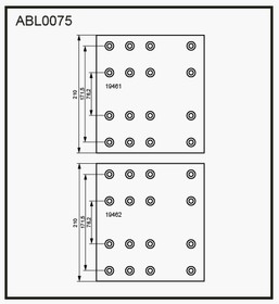 ABL0075, Снят с производства Накладки тормозные,комплект STD / WVA (19461/19462) HCV