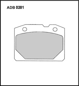 ADB0281HD, Колодки торм. LADA FIAT ВАЗ 2101-2107