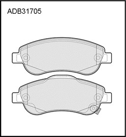 ADB31705, Колодки тормозные дисковые | перед |