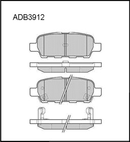 Колодки задние NISSAN Qashqai/XTrail 07 /RENAULT Koleos 08  ALLIED NIPPON ADB 3912