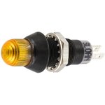 174B816A1Y54UCL1, LED Indicator, Faston Terminal, 2.8 x 0.5 mm, Fixed, Yellow ...