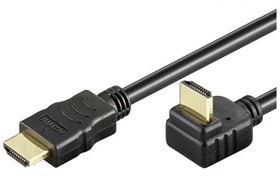 44907, Кабель, HDMI 1.4, вилка HDMI, вилка HDMI 270°, 0,5м, черный