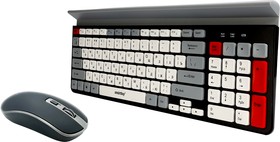 Фото 1/3 Комплект клавиатура+мышь мультимедийный Smartbuy 201359AG черный/серый/белый (SBC-201359AG-KW) /20