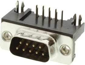 Фото 1/2 2301843-1, 9 male D-Sub Brass 2 2A -55°C~+105°C - D-Sub/DVI/HDMI Connectors