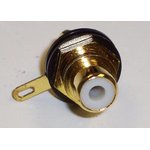 PS000112, RCA (Phono) Audio / Video Connector, 1 Contacts, Jack, Brass Body ...