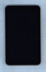 Фото 1/2 Дисплей (экран) в сборе с тачскрином для Asus MeMo Pad 7 ME176 черный c рамкой