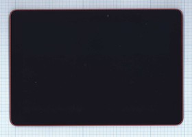 Фото 1/2 Дисплей (экран) в сборе с тачскрином для Asus ME102 черный с красной рамкой