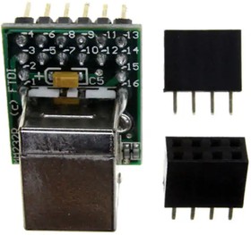 Фото 1/4 MM232R, МодульDIP конвертор мини USB-serial UART