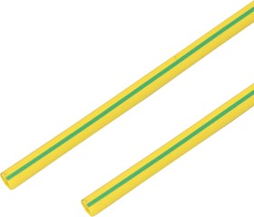 55-2007, Трубка термоусаживаемая ТУТ 20,0/10,0мм, желто-зеленая, упаковка 10 шт. по 1м,
