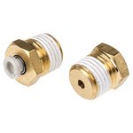KQ2H04-02AS, KQ2 Series Straight Threaded Adaptor, R 1/4 Male to Push In 4 mm ...