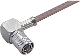 16_SMB-50-1-40/111_NE Series, Plug Cable Mount SMB Connector, 50Ω, Crimp Termination, Right Angle Body