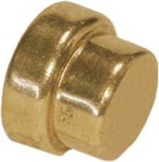 75591, Copper Pipe Fitting, Push Fit Straight End Stop for 15mm pipe